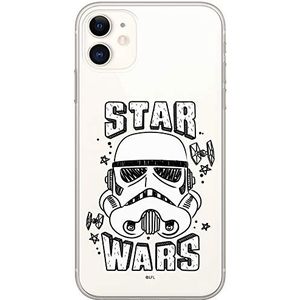 Originele en officieel gelicentieerde Star Wars Stormtrooper iPhone 11 hoes case cover telefoonhoes perfect passend bij de vorm van de smartphone, siliconen hoes, gedeeltelijk transparant
