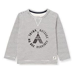 Noppies Baby Jongens T-shirt B Stripe Ls Trente, zand wit - P670, 56, zandwit - P670