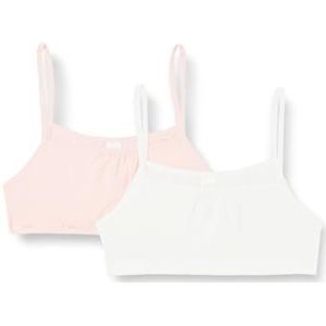 Dim Sportbeha (2 stuks) voor meisjes, roze/wit, 16 jaar, Roze/Wit