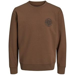 Jack & Jones Rdddean Sweatshirt Crew Neck L/S Sn Trainingspak voor heren, Cocoa Brown