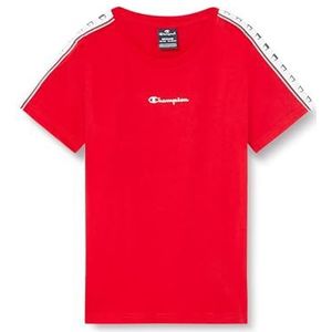 Champion Legacy Retro Sport B-Tape S/S Crewneck T-shirt voor kinderen en jongens, Rood