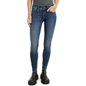 G-STAR RAW Lynn Mid Waist Super Skinny Jeans voor dames, blauw (Faded Blue 9136-a889), 27W / 32L