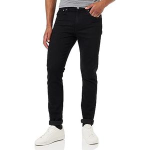 Calvin Klein Jeans Slim taps toelopende broek voor heren, denim zwart, 34W / 30L, Denim zwart