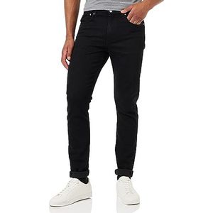 Calvin Klein Jeans Slim taps toelopende broek voor heren, denim zwart, 34W / 32L, Denim Zwart