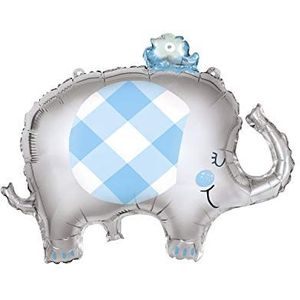 Enorme folieballon olifant blauw 73 cm