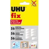 UHU Fix Dubbelzijdig plakband, schuimstructuur, 3D-effect, wit, sterk, 56 stuks