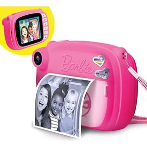 Lisciani - Barbie Print Cam Hi-Tech, kinderen vanaf 4 jaar, onmiddellijke camera, direct afdrukken van je foto's, video- en selfiefunctie, meerkleurig, 97050, 38,8 x 28,5 x 5,7 cm, 300 gram