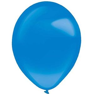 Amscan 50 latex ballonnen 35 cm koningsblauw 14 ballonnen 9905451