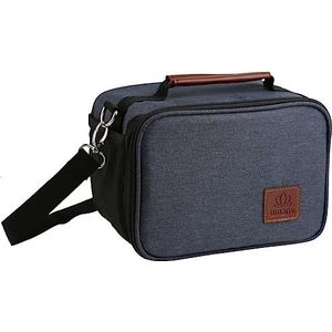 Umami Koeltas, kleine lunchbox, koelbox, zacht, geïsoleerd, houdt levensmiddelen vers, verstelbare schouderriem, ergonomische handgreep, hoogwaardige materialen, zijvak voor waterfles, Navy Blauw,