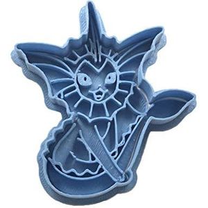 Cuticuter Vaporeon Pokémon koekjessnijder, 8 x 7 x 1,5 cm, blauw
