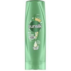 Sunsilk, Dream Curly Conditioner, conditioner voor gedefinieerd en elastisch krullend haar, Fusion actieve formule verrijkt met macadamia-olie, elasticiteit en biotine voor zichtbaar haar
