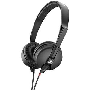 Sennheiser HD 508664 Lichtgewicht on-ear hoofdtelefoon voor DJ en bewaking, robuust ontwerp met enkele beugel, afneembare dubbelzijdige kabel van 1,5 m en 6,35 mm jack-adapter, zwart