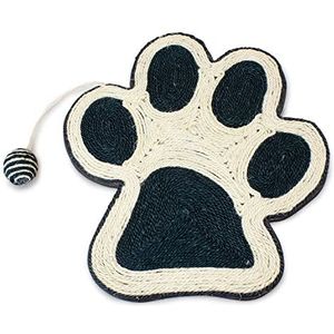 ARQUIVET Huella zwart met muis voor katten, 40 x 36 cm, grote schraper voor katten, horizontale kattenaccessoires, kattenslijper, nagelslijper, kattenaccessoires, nagelslijper