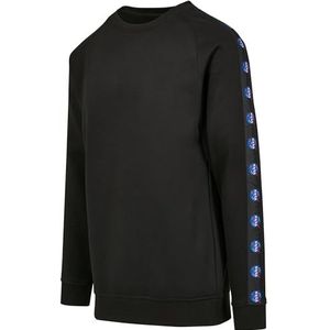 Mister Tee Nasa Insignia Tape Crew Sweatshirt voor heren, zwart.