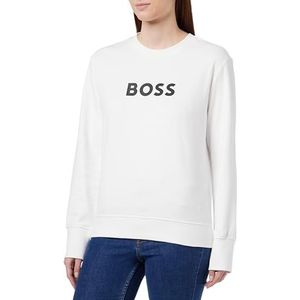 BOSS C Elaboss Katoenen sweatshirt voor dames met logo-print, wit 100