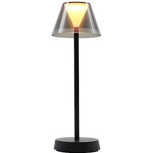BEVERLY Black LED-tafellamp, draadloos, warmwit, hoogte 34 cm