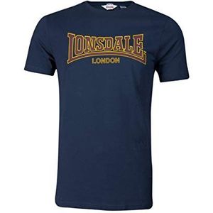 Lonsdale London Classic Slim Fit T-shirt voor heren, Navy Blauw