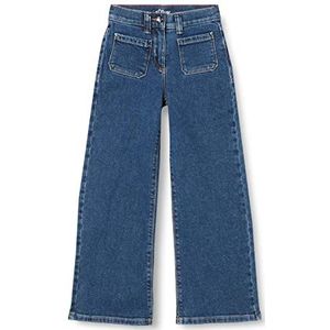 s.Oliver Junior Girl's Jeans Large Leg Blauw Denim 128, Denim Blauw, Denim blauw