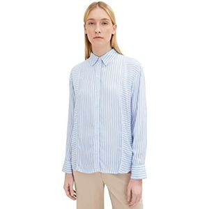 TOM TAILOR Damesblouse 31403 - Blauw Wit Thin Stripe, 40, 31403 - Blauw Wit Thin Streep