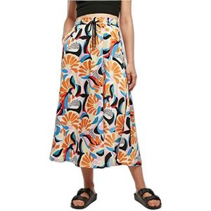 Urban Classics AOP Midi rok voor dames van satijn, Magicmangoabstract