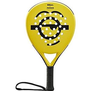 Wilson Minions Junior Face Padel Racket, voor kinderen en jongeren, glasvezel/EVA, 300 g, geel/zwart, WR070511U0