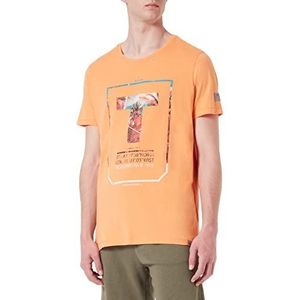 Timezone Palm T-shirt voor heren, Oranje Meloen