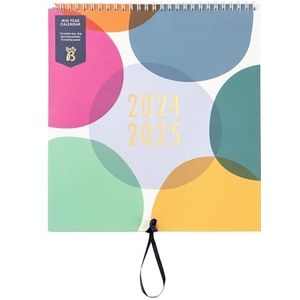 Busy B Weekkalender van 13 maanden van augustus 2024 tot augustus 2025 met wekelijkse lay-out, vijf tijdschema's en 13 maandelijkse vakken - Spot