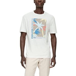 s.Oliver T-shirt manches courtes pour homme, Blanc 01d1, S