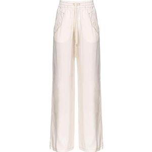 Pinko Perdon Pantalon Sergé Viscose Casual Femme, P97_teinte rose, S