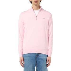 GANT Classic Cotton Half Zip Pullover voor heren, lichtroze gemengd, S
