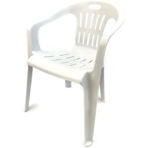 Ecoplast Tuinstoel voor kinderen, kunststof, wit, 355 x 265 x 500 mm