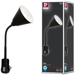 Paulmann Junus stekkerlamp - met flexibele arm - E14 - zwart