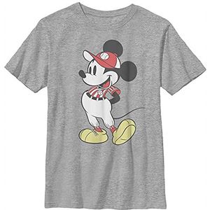 Disney Mickey Mouse T-shirt voor jongens, grijs gemêleerd, Athletic XS, Athletic grijs gemêleerd