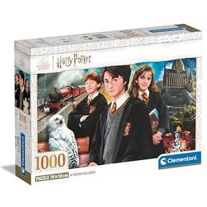 Clementoni Harry Potter puzzel 1000 stukjes - puzzel voor volwassenen 14-99 jaar, gemaakt in Italië, 39862