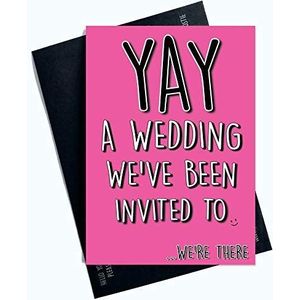PC849 bedankkaarten voor bruiloft, met opschrift ""Thank You Yay A Wedding Banter