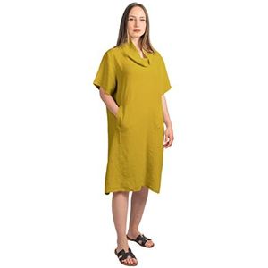 DALLE PIANE CASHMERE damesjurk, geel, Eén maat, Geel.