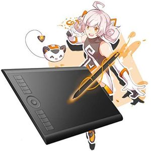 GAOMON M10K 201810 x 6,25 Inch Grafisch Tablet met Passieve Pen en 8192 Drukniveaus (M10K2018)