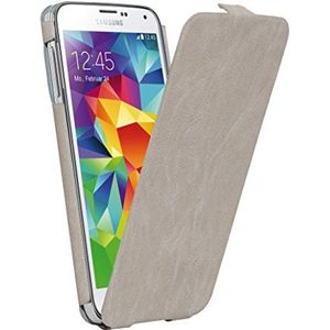 Meliconi Slim Flap leren hoes voor Samsung Galaxy S5, beige