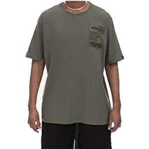 ALPHA INDUSTRIES Patch T Lf T-shirt pour homme, 142-Vert olive foncé, M