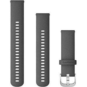 Garmin Quick Release-horlogebandje 22 mm - siliconen, grijs met Silver-gesp