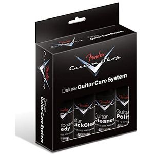 Fender® »CUSTOM SHOP DELUXE GUITAR CARE SYSTEM"" Onderhouds- en reinigingsset voor instrumenten - 4 verschillende verzorgingsproducten