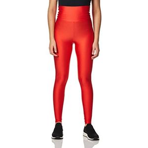 American Apparel Legging taille haute en nylon pour femme, Coquelicot/excursion, couleur unie (Poppy/Getaway Solids), S