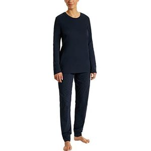 Uncover by Schiesser Pyjama met lange mouwen voor dames, Donkerblauw