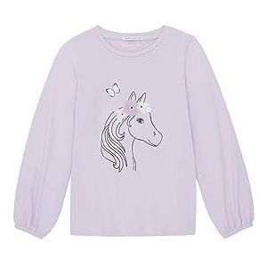 TOM TAILOR T-shirt à manches longues pour fille avec imprimé, Violet ciel (29349), 92-98
