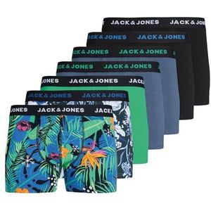 Jack & Jones Flower Mix Trunk Onderbroek (7 stuks), Groen - Blauw - Zwart - Grijs