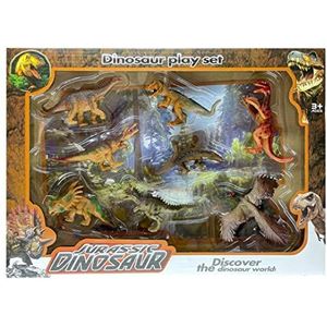 Dimasa - Set van 8 dinosaurussen Jurassic dinosaurussen en recreatieve creaturen, meerkleurig (DIM55612)