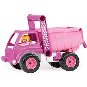 LENA 04101 - Prinses van Hohenzollern kiepwagen, bouwvoertuig ca. 27 cm, kiepvrachtwagen met speelfiguur, dumper voor meisjes vanaf 2 jaar, roze