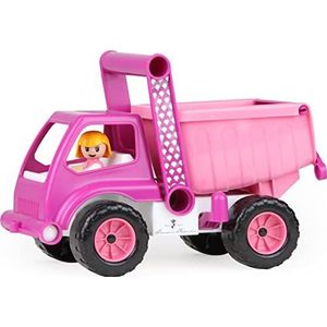 LENA 04101 - Prinses van Hohenzollern kiepwagen, bouwvoertuig ca. 27 cm, kiepvrachtwagen met speelfiguur, dumper voor meisjes vanaf 2 jaar, roze