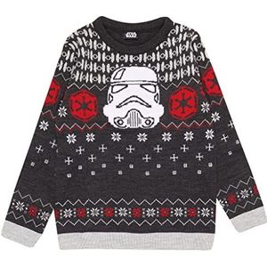 Popgear Star Wars Stormtrooper Helmet Girls Gebreide Jumper Charcoal Trui Jongens, Holzkohle