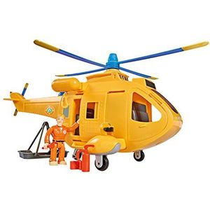 Simba - Brandweerman Sam – helikopter Wallaby 2 – geluids- en lichtfuncties – 1 figuur + accessoires inbegrepen – 109251002038
